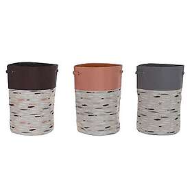 DKD Home Decor Tvättkorg Grå Orange 40 x 40 x 60 cm (3 antal)