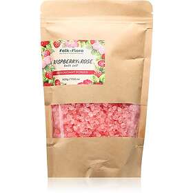 Folk & Flora Raspberry Rose Badsalt 500g