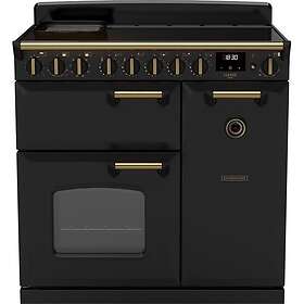 Rangemaster Classic Deluxe Charcoal Black Antique Brass