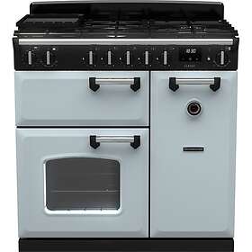 Rangemaster Classic CL90DFPMSB/CM1 90cm Misty Blue Chrome