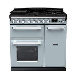 Rangemaster Estel Deluxe ESDL90DFPMSB/CM1 90cm Misty Blue Chrome