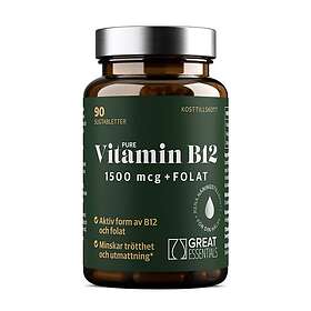 Pure B12 Adenosyl/Metyl 1500mcg + Folat 90 Lozenges