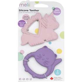 Melii Teethers chew toy Unicorn & Cat 2 pc