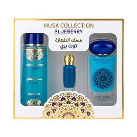 Gulf Orchid Musk Collection Blueberry Perfume set (60ml edp, 250ml Body Mist, 10