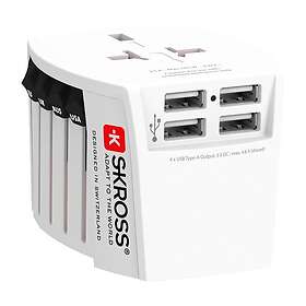 Skross World Travel Adapter MUV USB (4xA)