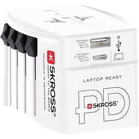 Skross World Travel Adapter MUV USB AC65PD with USB-C Cable