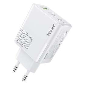 Wekome WP-U66 GaN USB-A/2x USB-C EU PD 65W