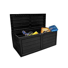 Neo 320 Litre Black Plastic Waterproof Outdoor Garden Storage Box, Black