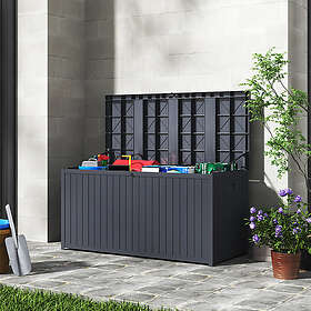 Waterproof 430L Grey Lockable Garden Storage Box