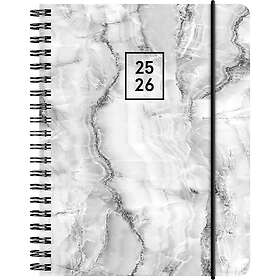 Kalender 25/26 A6 Gray Marble 18 mån Almanacksförlaget