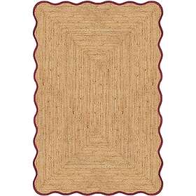 Layered Scallop Jute Rug 250x350 cm