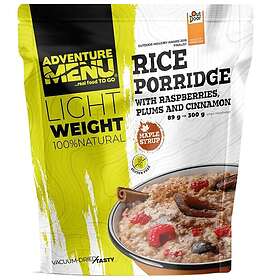 Adventure Menu Rice Porridge With Plums, Raspberries And Cinnamon