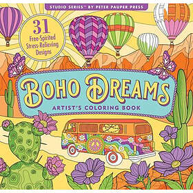 Boho Dreams Adult Coloring Book (31 Stress-Relieving Designs)