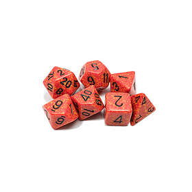 Chessex Gaming Dice Set 7 Speckled Fire