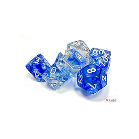 Chessex Gaming Dice Set 7 Nebula Dark Blue/White
