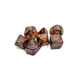 Chessex Gaming Dice Set 7 Lustrous Gold/Silver