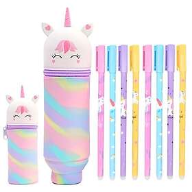 Legami Set Stylos Gel et Trousse Unicorn Kawaii 2 en 1