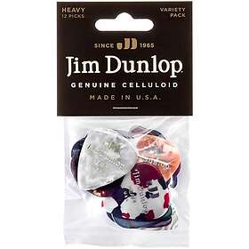 Jim Dunlop PVP-107 Celluloid Heavy Variety Pack Plektrum 12-pack