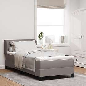 vidaXL Box Spring Bed with Mattress Taupe 100x200 cm Fabric