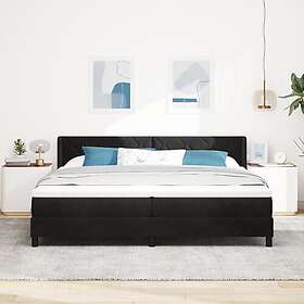 vidaXL Box Spring Bed with Mattress Black 200x200 cm Velvet