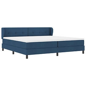 vidaXL Box Spring Bed with Mattress Blue 200x200 cm Fabric