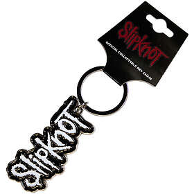 Slipknot: Keychain/White Logo Black Border