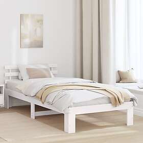 vidaXL Wood Bed Frame White Wood 100 x 200 cm Minimalistic Bed Frame