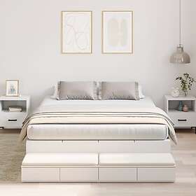 vidaXL Storage Bed Frame White 160x200 cm