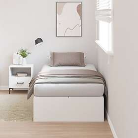 vidaXL Storage Bed Frame White 75x190 cm
