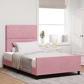 vidaXL Bed Frame Pink 120x190 cm Velvet