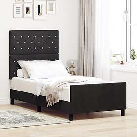 vidaXL Bed Frame Black 90x200 cm Velvet