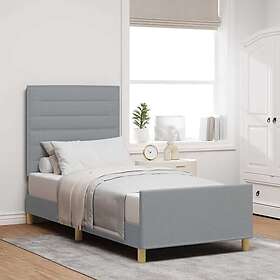 vidaXL Bed Frame Light Grey 90x190 cm Fabric