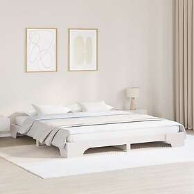 vidaXL Bed Frame White Wood 180 x 200 cm Durable Bed Frame