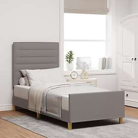 vidaXL Bed Frame in Taupe, 80x200 cm, Fabric