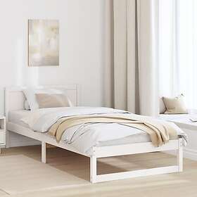 vidaXL Bed Frame White Wood 90 x 190 cm Bed Frame Rectangular