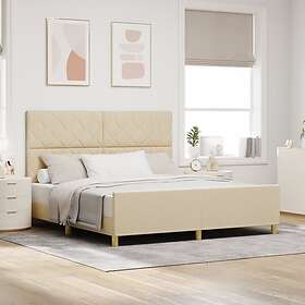 vidaXL Cream Bed Frame 180x200 cm Fabric