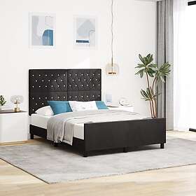 vidaXL Bed Frame Black 160x200 cm Velvet