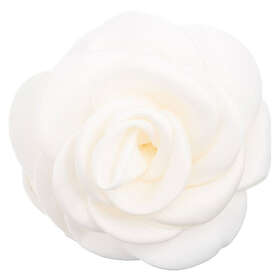Dark Satin Rose Hair Claw Off White
