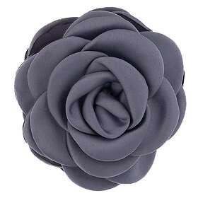 Dark Satin Rose Hair Claw Steel Blue