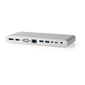 Nedis CCTB64991AL02 docking station USB-C VGA HDMI DP 1GbE