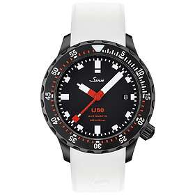 Sinn 1050,020 U50 S White Silicone Strap Black Dial Watch