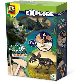 SES Creative Explore Dino and skeleton excavation 2 in 1 Triceratops