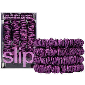 Slip Pure Silk Skinny Scrunchies Dark purple