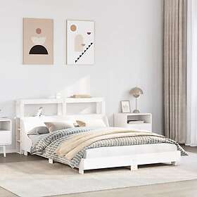 vidaXL Bed Frame without Mattress White 120x200 cm Solid Wood Pine 3306424