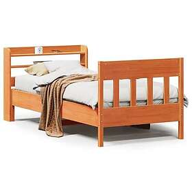 vidaXL Bed Frame without Mattress White 90x200 cm Solid Wood Pine 3306157