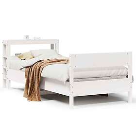 vidaXL Bed Frame without Mattress White 90x200 cm Solid Wood Pine 3306196