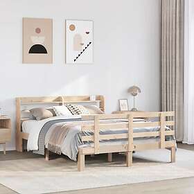 vidaXL Bed Frame with Headboard without Mattress 135x190 cm Double