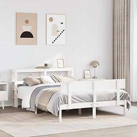 vidaXL Bed Frame without Mattress White 120x190 cm Small Double Solid Wood Pine 