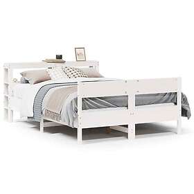 vidaXL Bed Frame without Mattress White 120x200 cm Solid Wood Pine 3306190