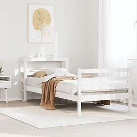 vidaXL Bed Frame without Mattress White 90x200 cm Solid Wood Pine 3305821